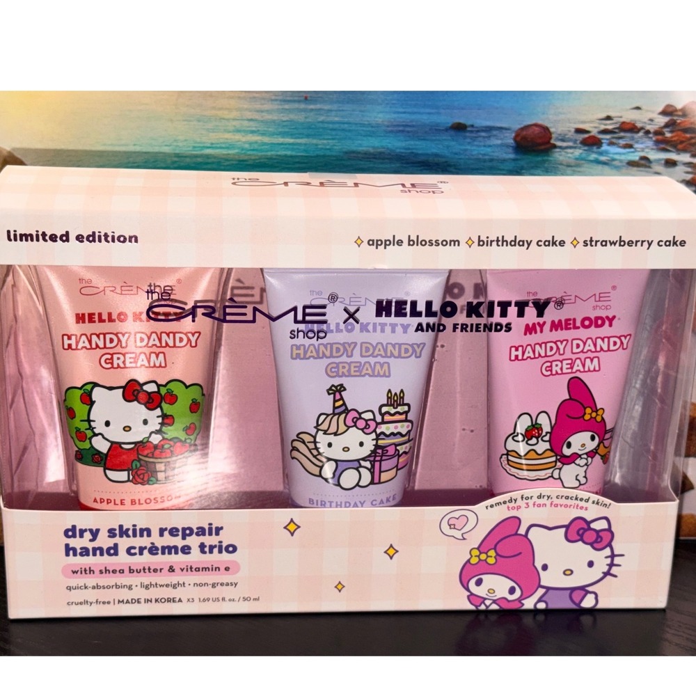 The Creme Shop Hello Kitty My Melody Hand Cream Trio Limited Edition 3pk NEW